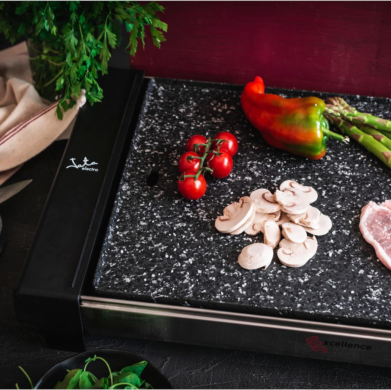 Jata GR3000 Plancha de Asar Electrónica 4 Temperaturas con Control Electrónico Superficie de 48 x 32 cm foto parrillagrillelectrica.com