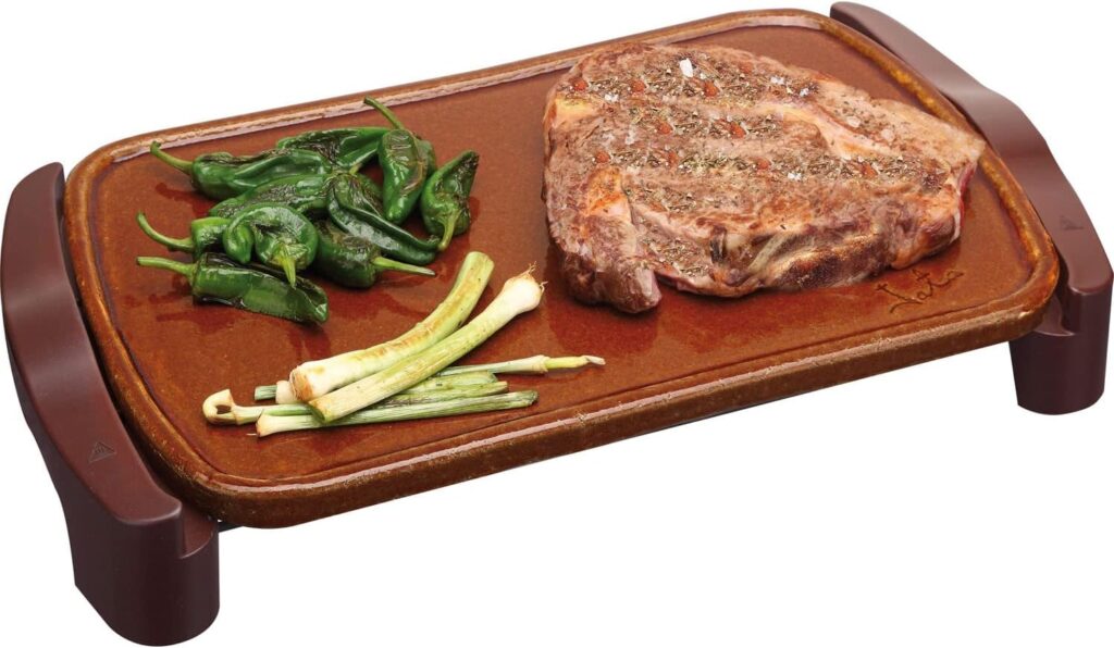 Jata GR559 Plancha de Asar Eléctrica de Terracota, 1600 W parrillagrillelectrica.com