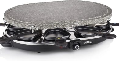 Princess 162720 Raclette y Parrilla de Piedra Ovalada para 8 personas parrillagrillelectrica.com
