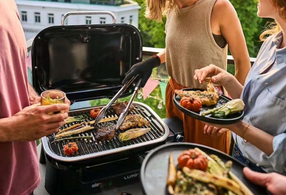 WEBER Barbacoa eléctrica Lumin negro bodegon parrillagrillelectrica.com